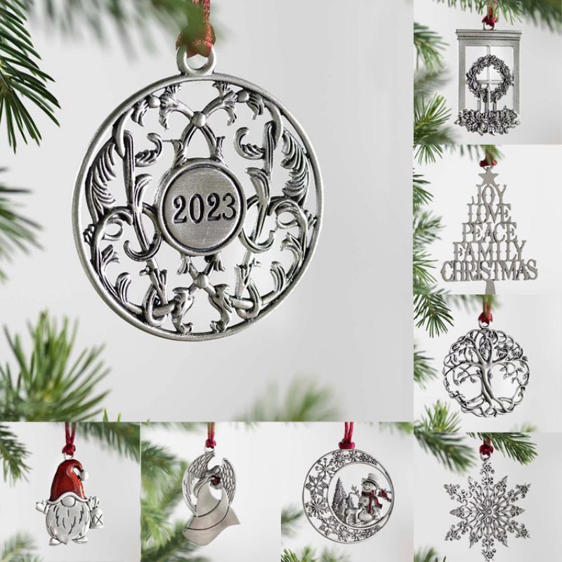 2023 Металлический Снеговик Подвеска Украшение на елку Рождественский Подвесной Праздничные Украшения Домашний Декор Рождественские Подарки Новый Интерьер Дома