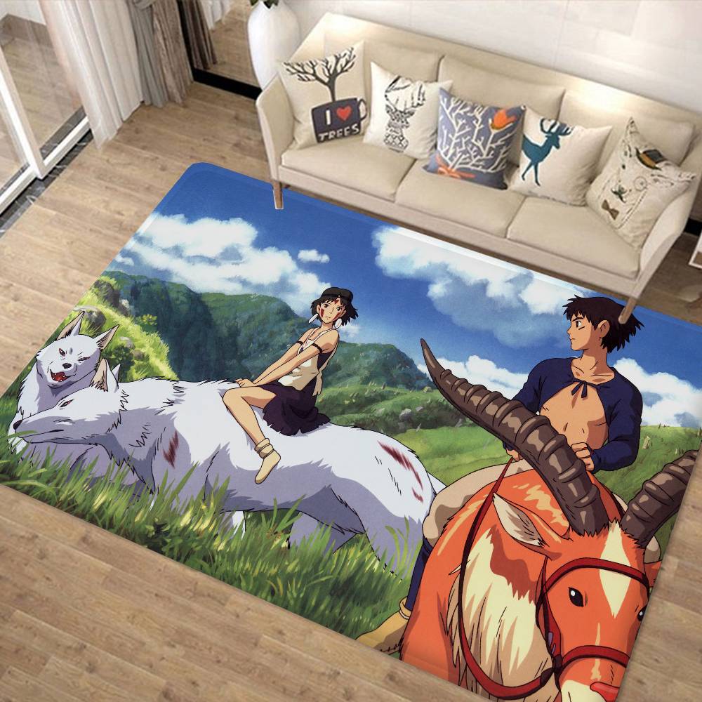 Аниме Фильм П-Принцесса М-Мононоке Коврик для входной двери Скандинавский стиль Домашний придверный коврик Коврики для ванной-туалета Коврик для декора спальни Отеля
