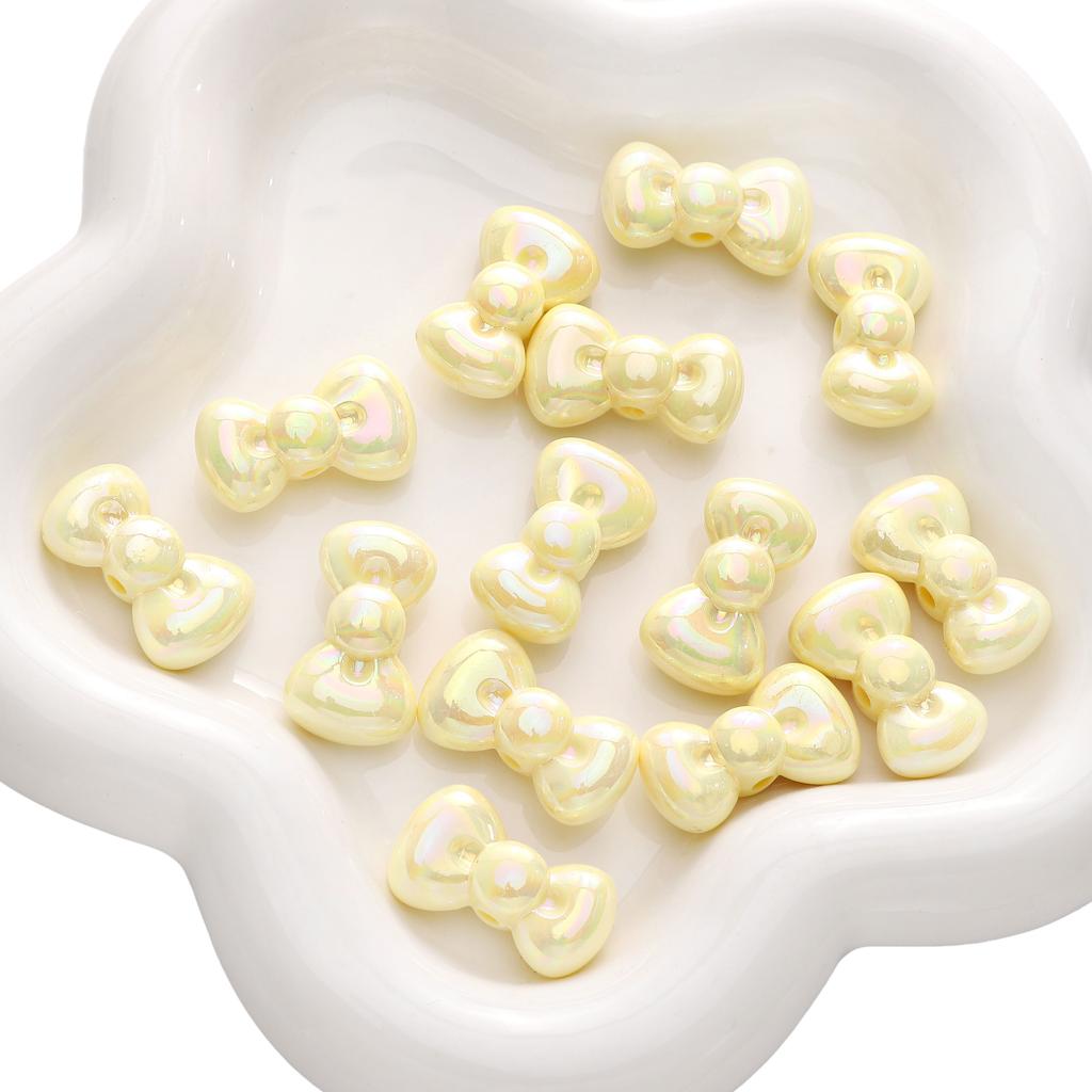 2/10 шт. акриловые бусины-бантики цвета AB, разбросанные бусины для самостоятельного изготовления браслетов, ожерелий и ювелирных изделий