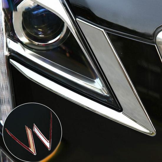 Для 2016- Cadillac XT5 ABS Хром Автомобиль Передняя Фара Лампа Накладка на Бровь 2 шт.