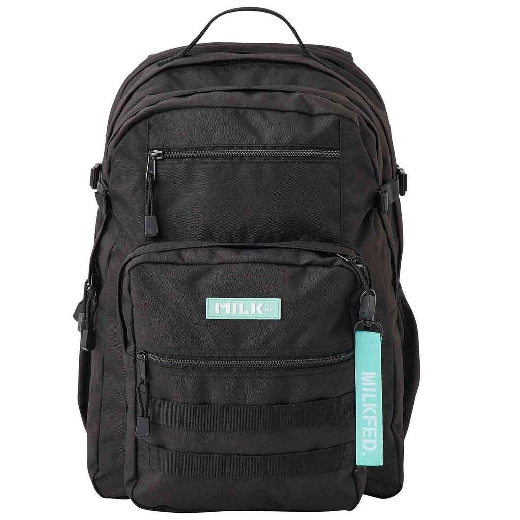 Milkfed Active Double Pocket Molle One Size Backpack, Women's, Black,