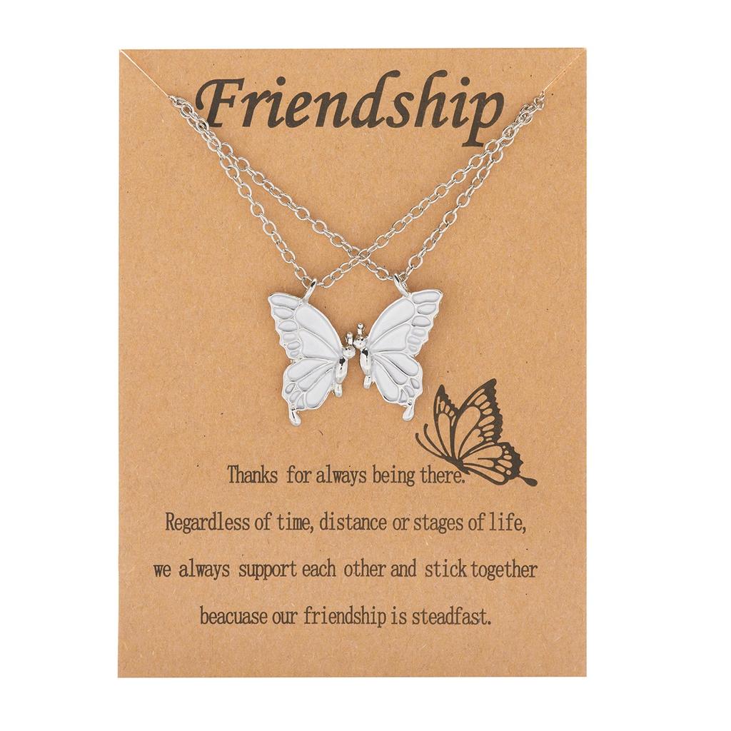 Ожерелье-бабочка женская цепочка на ключицу блестящий лучший друг подарок на день рождения ювелирный подарок