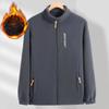 Autumn and Winter Middle-aged and Elderly Men's Fleece Casual Fleece Sweatshirt Fleece Outdoor Simple Fashionable and Versatile