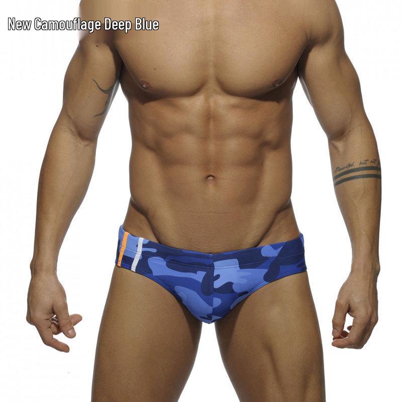 Новые мужские плавки-треугольники больших размеров - Сексуальный модный принт, Профессиональная купальная одежда с защитой от просвечивания
