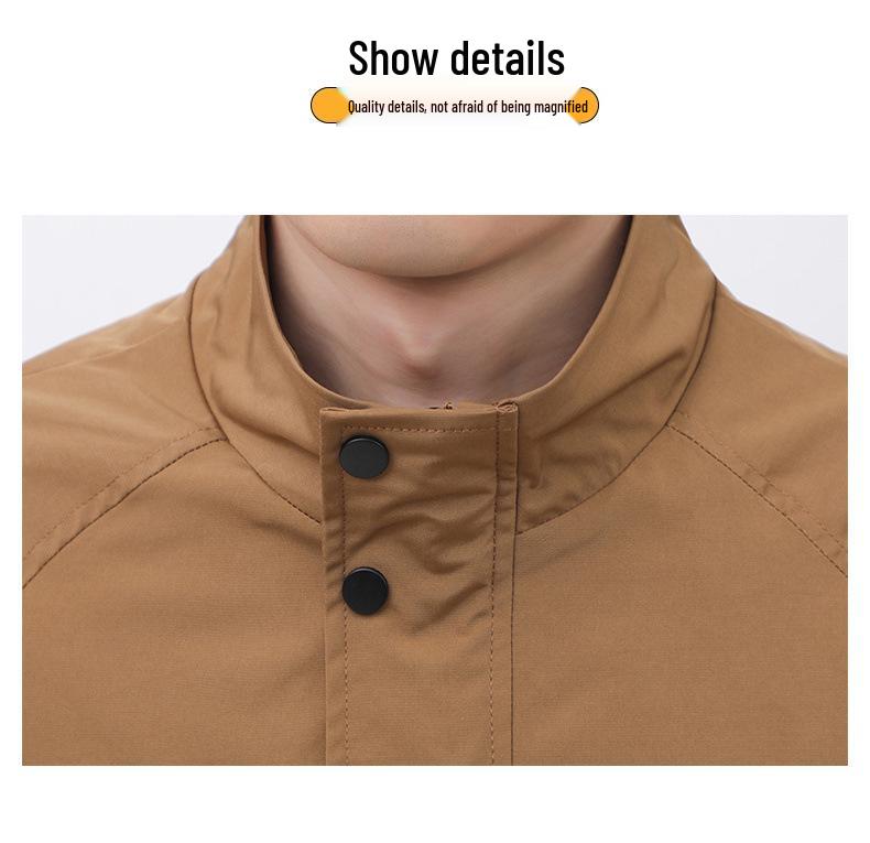 Модная мужская хлопковая стеганая куртка - Осень/Зима 2025, Теплая, Ветрозащитная, С воротником-стойкой, Универсальная верхняя одежда для молодежи.
