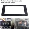 Audio Panel Waterproof Wear-resistant Plastic Black Audio Plate 2DIN for Ford