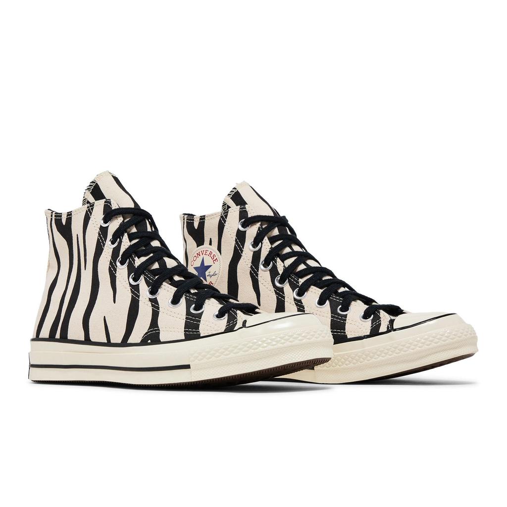 Converse Chuck 70 Hi 'Zebra' (Unisex) Greige / Black / Egret Canvas Shoes 163408C