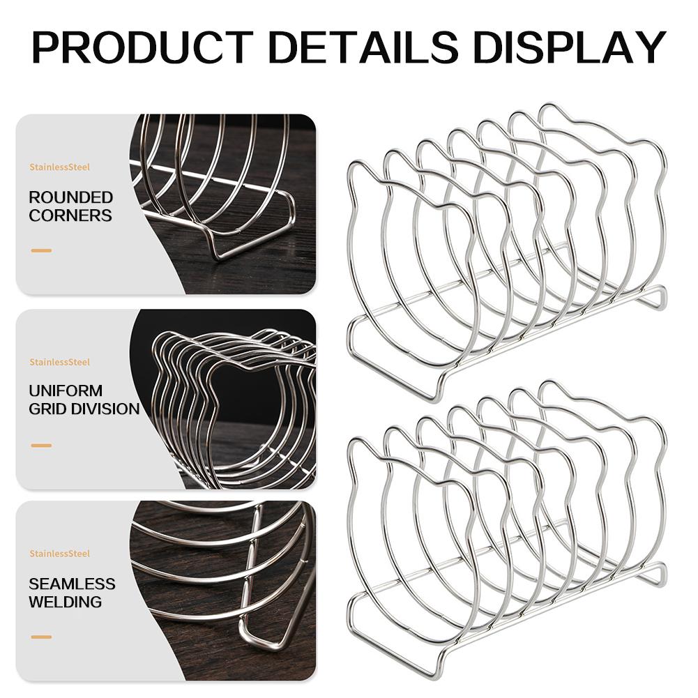 Подставка для тостов из нержавеющей стали 6 отверстий Инструменты для выпечки Аксессуары Охлаждающие решетки Инструмент Органайзер для аксессуаров для аэрофритюрницы Безопасный Здоровый
