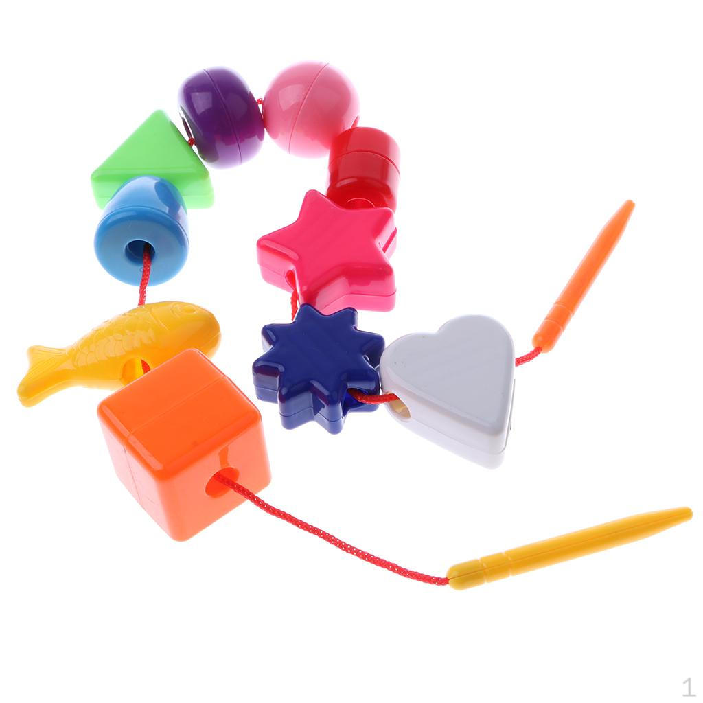 10 шт., шнуровка, бусины, наборы для рукоделия, детские развивающие игрушки в подарок