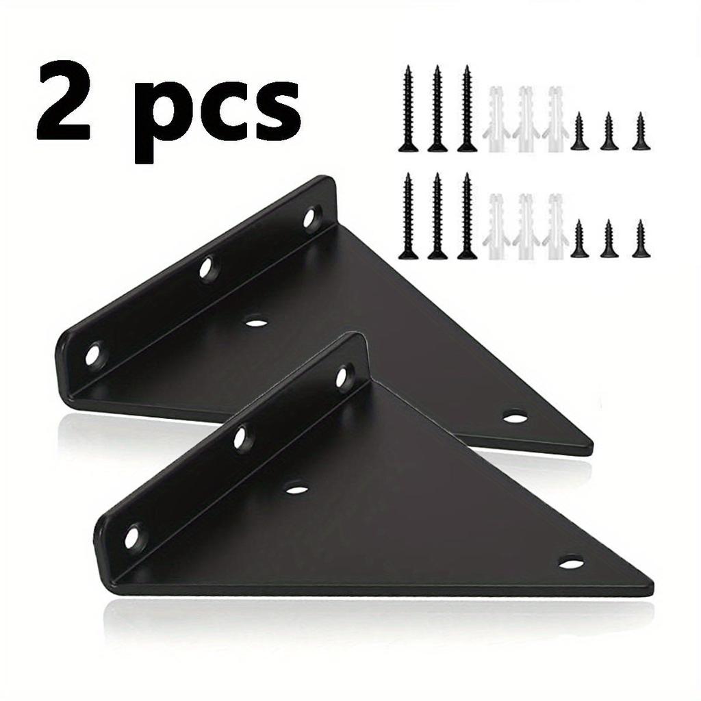 Кронштейны для полок - 5,5-дюймовые треугольные кронштейны для полок, скрытый кронштейн для полок, усиленный кронштейн и опора, квадратная плавающая опора
