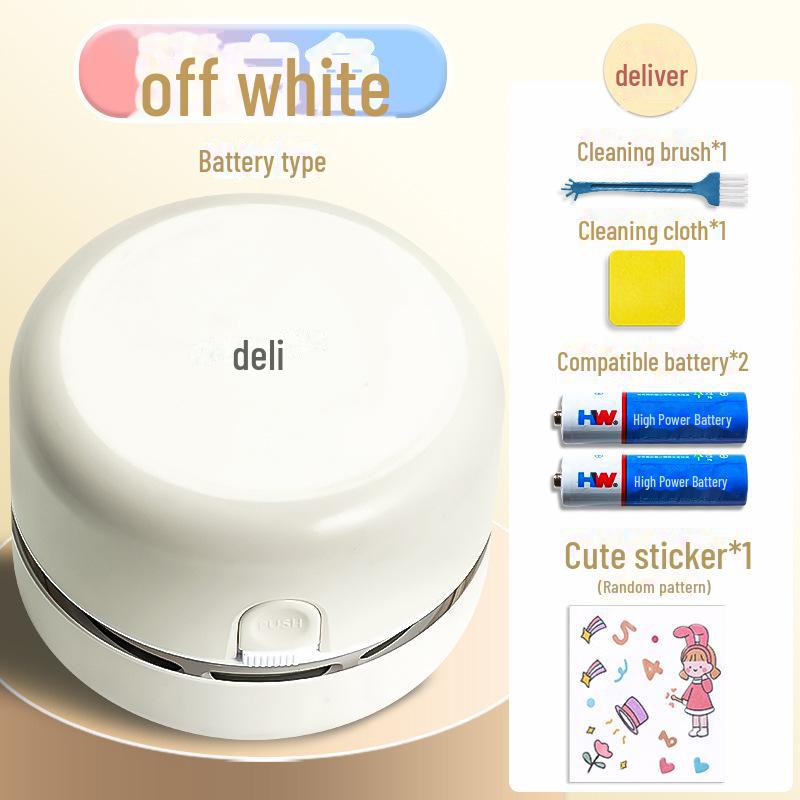 Настольный пылесос Deli для крошек от ластика и карандашной стружки, пыли с клавиатуры и уборки студенческого стола