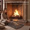 OMCOM Fireplace Screen, 3-Piece Foldable Fireplace Guard 122 x 75 cm