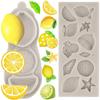 Силиконовая форма для ломтиков лимона, формы для лимонной помадки, инструменты для украшения торта, летние фруктовые конфеты, смола, глина, формы для шоколадной мастики
