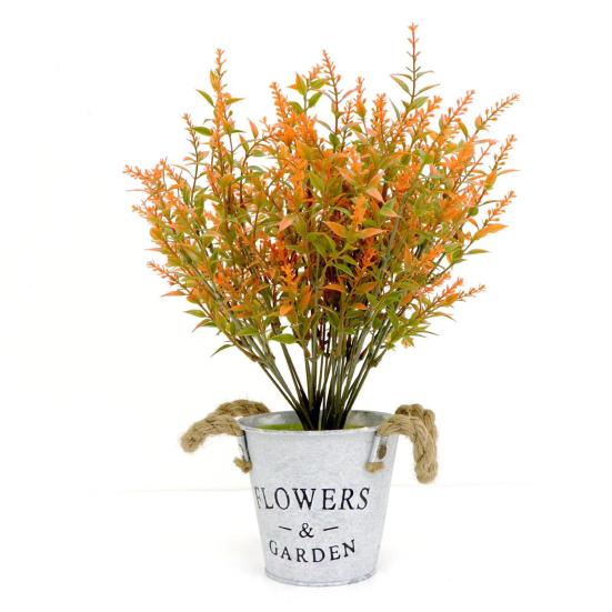 6 Pcs Artificial Fall Flowers UV Resistant Faux Plants Outdoor Decoration Realistic Fake Flower Bundles for Thanksgiving Porch Window Box Planter