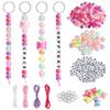Набор для изготовления брелоков своими руками, рукоделие, регулируемые бусины с буквами, брелок, аксессуары для рюкзака, сувенир для вечеринки, брелок для дня рождения, материалы для изготовления своими руками