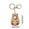 Kapibala Blow Bubbles Key Chain Cartoon Capybara Doll Pendant Car Key Ring Backpack Charms Bag Decor Accessories