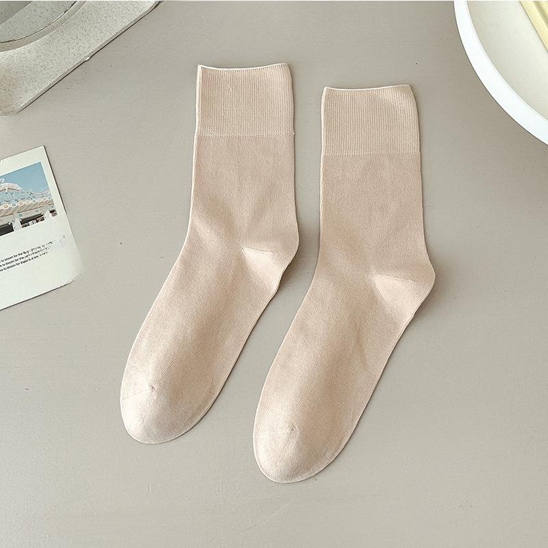 Женские летние тонкие простые однотонные свободные носки-следки без косточек дышащие луна в тюбике