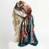 Satin Silk Chain Pattern Scarf: Stylish 90cm Color-Matching Shawl & Sunscreen Headscarf