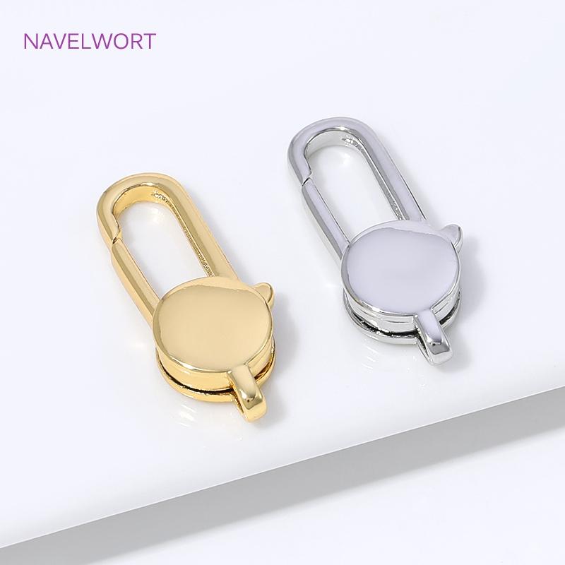 18K Gold Plated Lobster Clasp For Jewelry Making,Brass Connector Clasps Fastener,Locks For Bracelets,DIY Jewelry Accessories