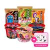 K-Pop Demon Hunters Seal Stickers (Random 3pcs Included) Shrimp Snack + Shin Ramyun Set