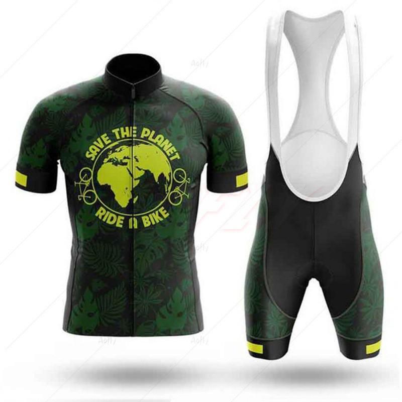 Cartoon Print Cycling Jersey Set Short Sleeve Breathable Quick Dry Bike Apparel Men Women Ride