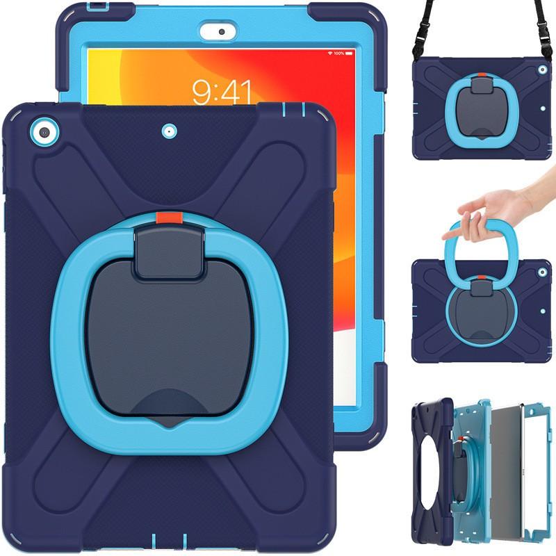 IPad 11 / 10.2 Rotating Stand Case With Shoulder Strap Shockproof Cover