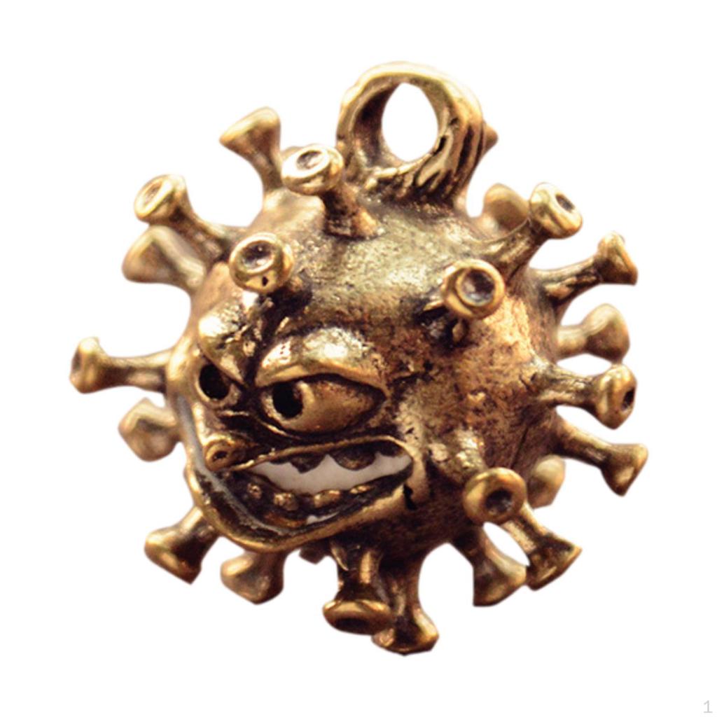 Brass Sea Urchin Ornament Statue Collection Desktop Miniature Figurine for Home or Office
