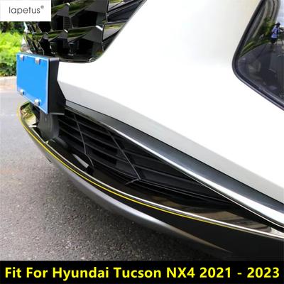 Для Hyundai Tucson NX4 Декоративная накладка на нижнюю часть переднего бампера автомобиля Отделка Аксессуары из нержавеющей стали Внешний вид