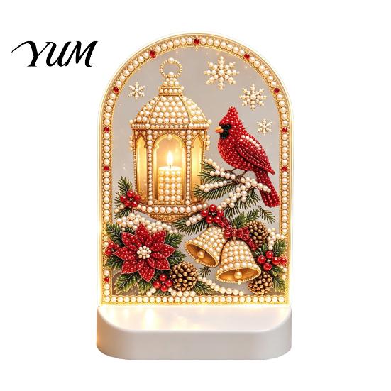 Home Decor Accessories Christmas Pearl Light Ornaments for Holiday Decor, Acrylic LED Decorative Versatile Gift Items Lamp with Soft Glow Bedroom