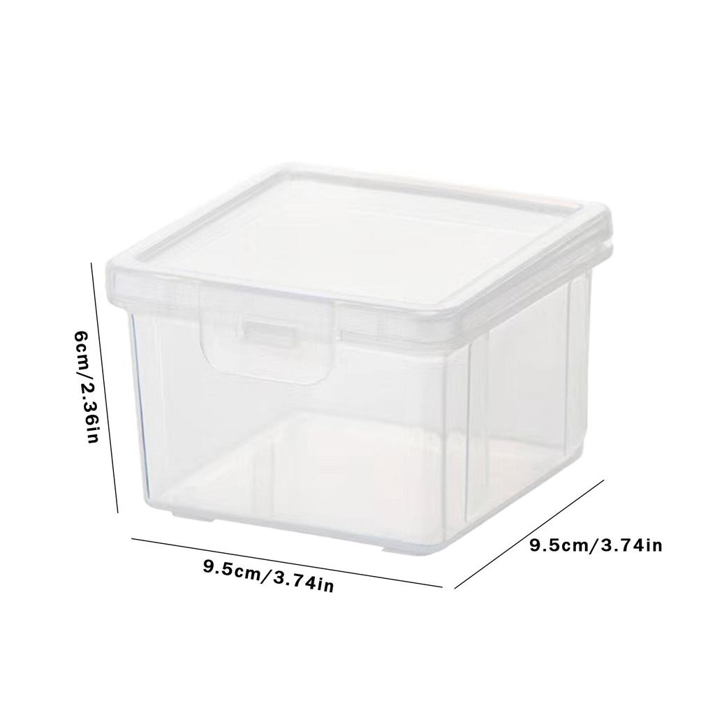 1pcs Portable Qtip Holder Travel Case Flosser Dispenser Travel Case Cotton Swab Jar Clear Acrylic Storage Box Canister Container