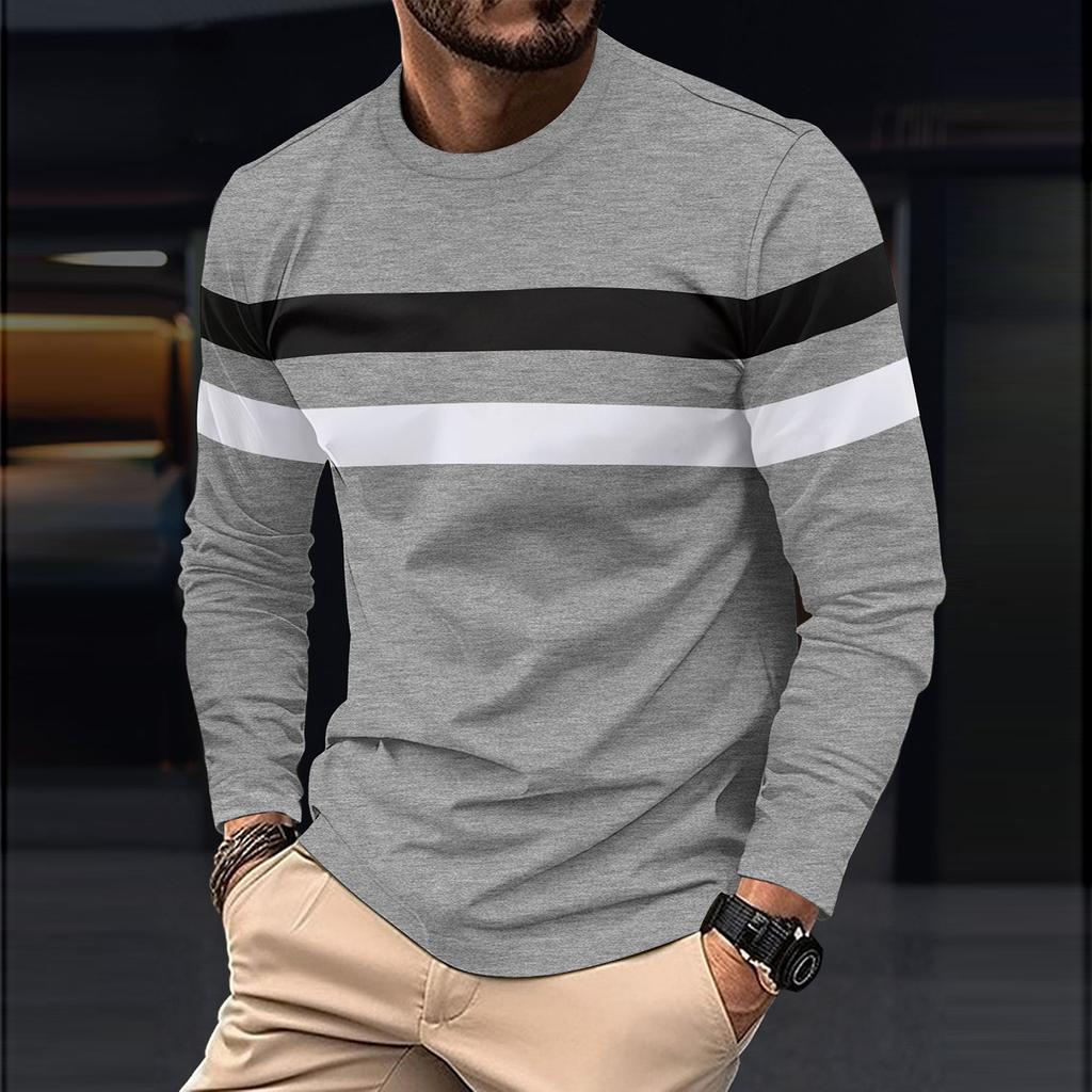 Men's T Shirt O-Neck Clothing Apparel Outdoor Long Sleeve Print Fashion Designer Vintage