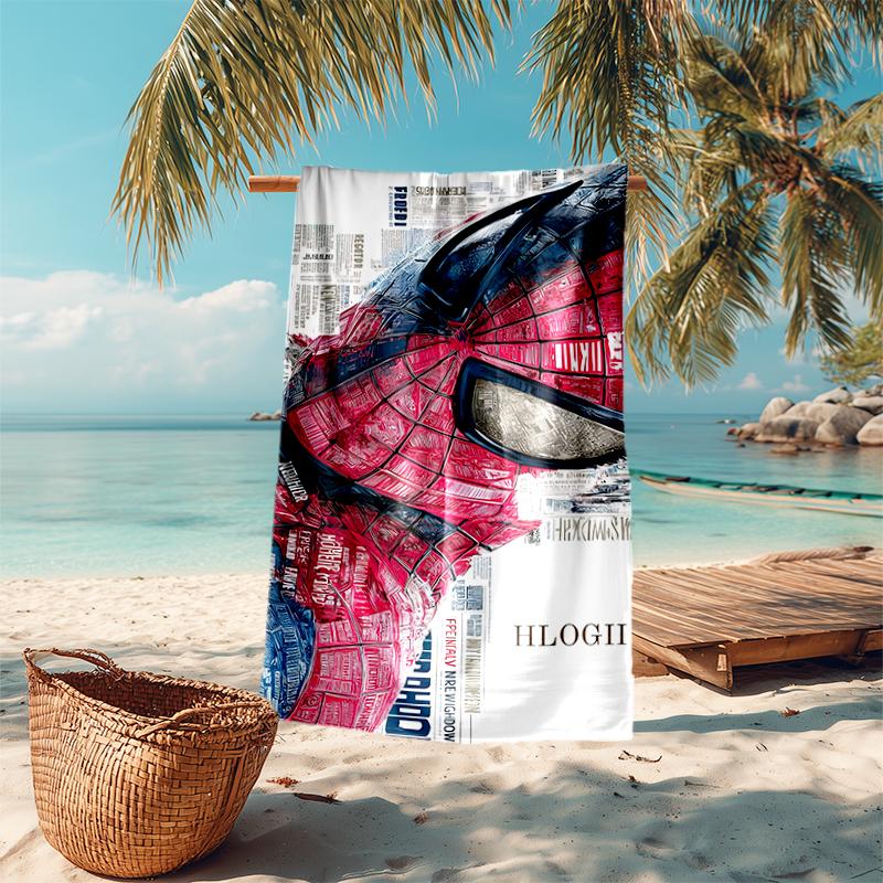 Spider-Man beach towel Outdoor camping Beach towel for vacation swim Outdoor pool Absorbent bath towel