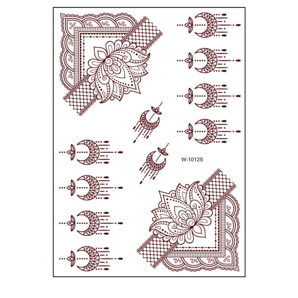 Wedding Tool Body Art Sticker Henna Tattoo Stickers Water Transfer Decals Temporary Tattoo