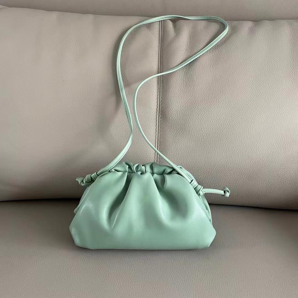 Женская новая плиссированная сумка-пельмень из натуральной кожи, сумка-облако из коровьей кожи, плетеная сумка через плечо, сумка через плечо Ashi Ge в том же стиле