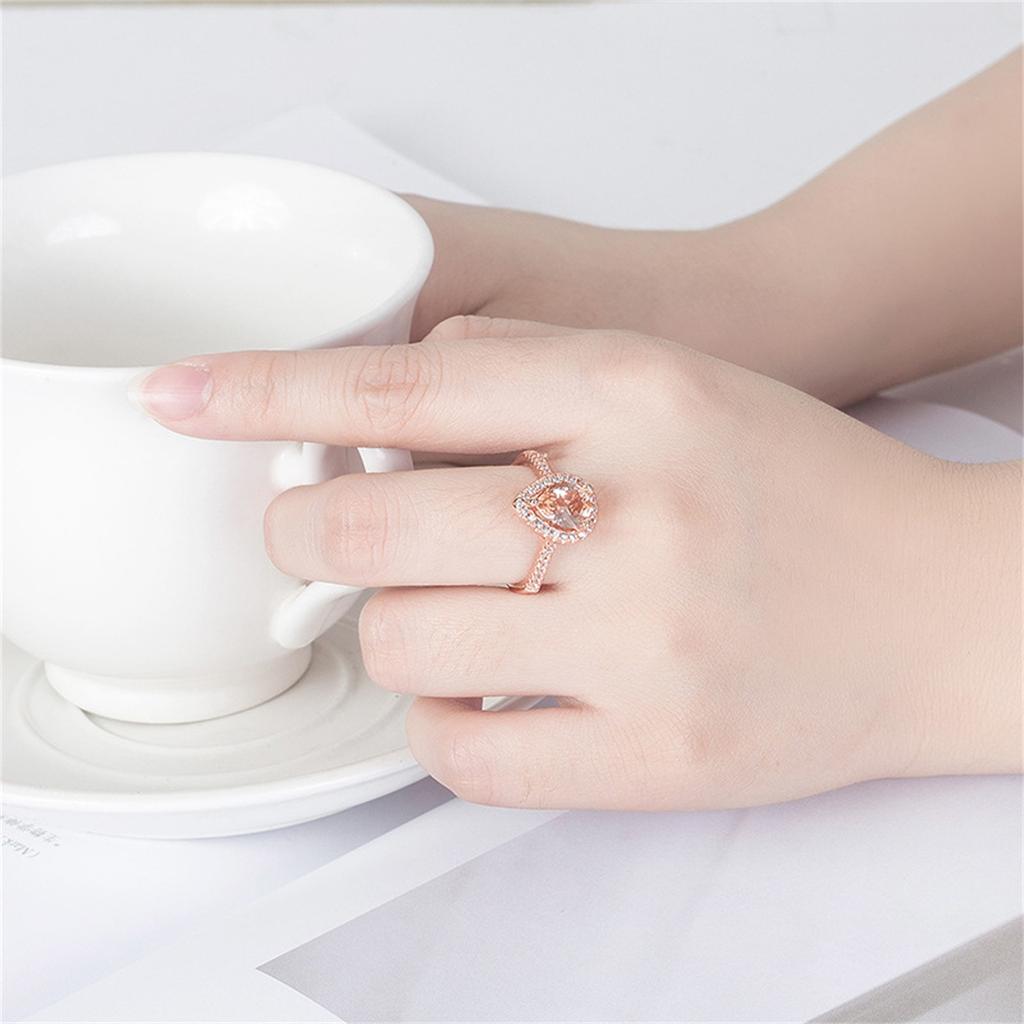 Women's Diamond Ring Gold Diamond Pear Shape Promise Rings Size 5-10