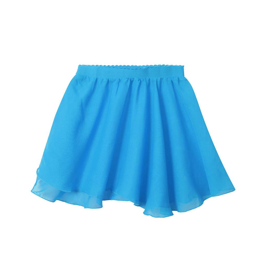 Kids Girls Ballet Dance Skirt Pure Color Elastic Waistband Chiffon Veil Skirt for Dance Wear