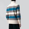 Men Knitted Sweater Color Block Zippered Half Turtleneck Pullover Tops Long Sleeve Half-Zipper Casual Pullover Tops