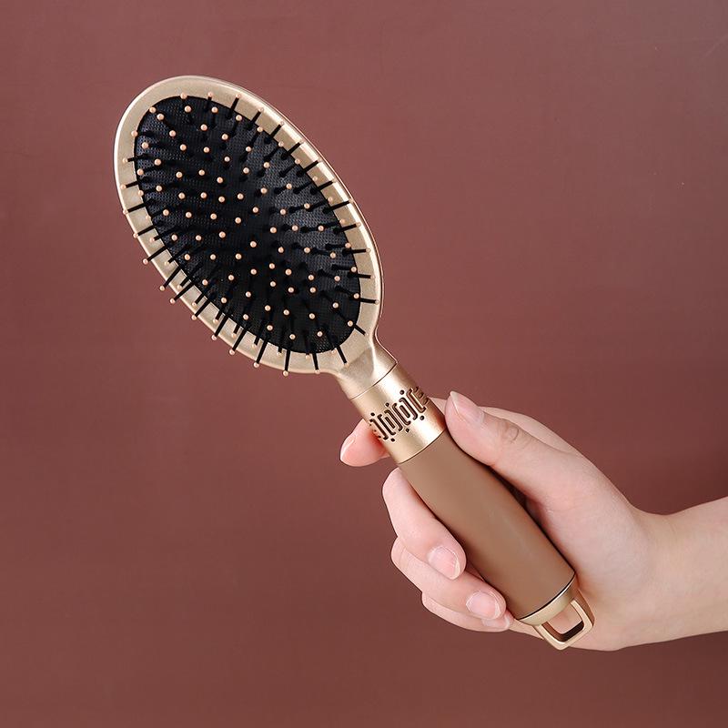 Антистатическая массажная парикмахерская расческа с воздушной подушкой: Пластиковая, с крупными зубьями, гладкая и завивающая.