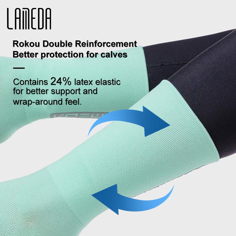 LAMEDA Men's Cycling Socks Reflective Bicycle Road Bike Racing Socks Breathable Outdoor Sports Running Socks Man MTB Accessories