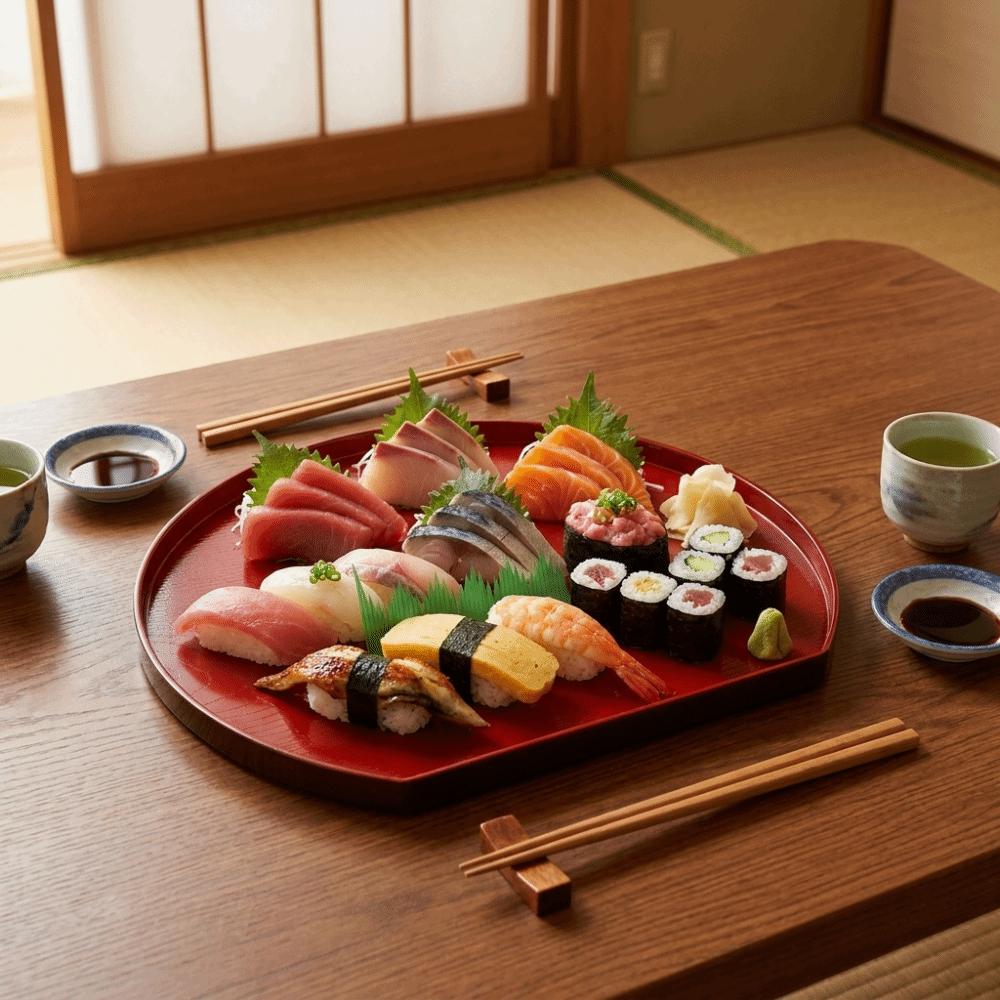 Plastic Food Platter Stackable Sushi Food Tray Multipurpose Dinner Plates Sushi Serving