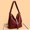 Women Vintage Shoulder Bag High Quality Soft PU Leather Handbags Female Luxury Crossbody Bags Fashion Brand Large Capacity Totes