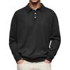 Bestseller for New styles Men's Casual Long Sleeve V-neck Polo Shirt Down Button Top Autumn Leisure