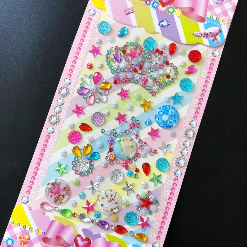 Самоклеящаяся 3D наклейка со стразами в виде бриллиантов, акриловые кристаллы, креативные DIY поделки, драгоценные камни для украшения чехла телефона, ноутбука