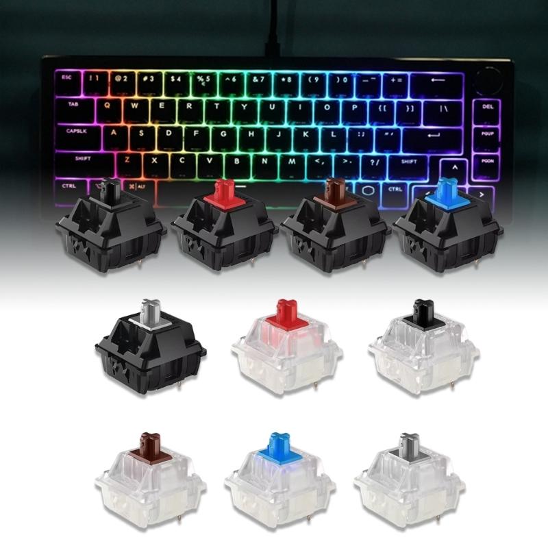 10 шт. переключателей MX2A Коричневые красные Синие Черные Серебристые RGB Механические переключатели для клавиатуры Замена 3-контактные