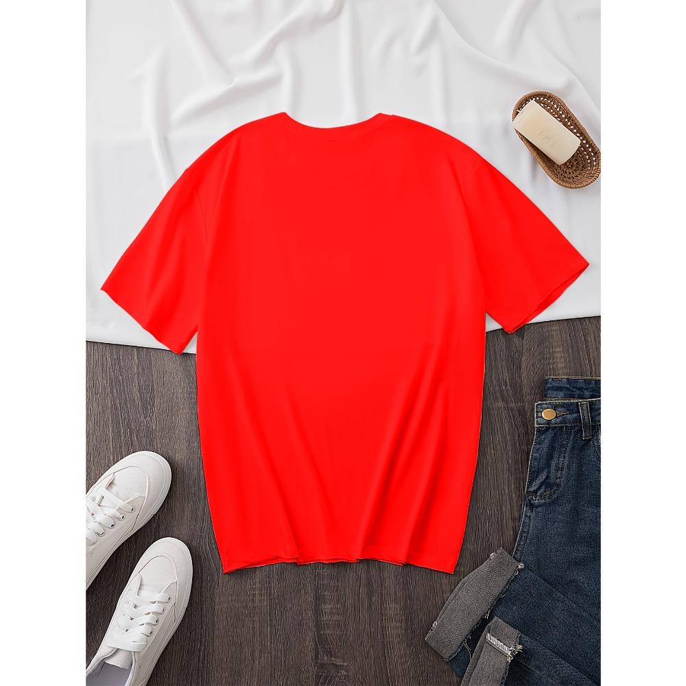 Ladies Pink T-Shirt - Soft Daily Cherry Blossom Top, Lightweight Summer Shirt