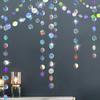 Xiaomi 3M  RamadanHolographic Circle Shiny Ocean Bubble Iridescent Circle Banner Streamer Eid Mubark Disco Graduation Wedding Birthd