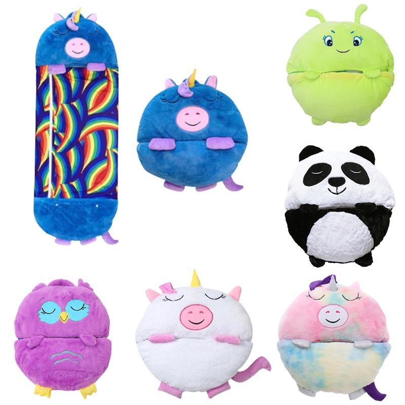 Большой мультяшный спальный мешок Happy Nappers, супермягкая плюшевая подушка, спальный мешок в виде животного