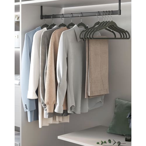 SONGMICS 50-Piece Set of 50 Anti-Slip Clothes Hangers with Shoulder Notches for Clothes Storage, Suit Hangers for Jackets, T-Shirts, Pants, and Trouse