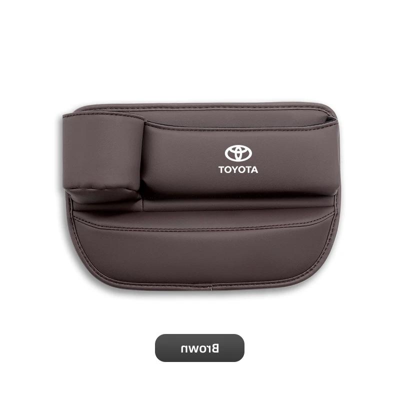 AOT1 NEW PU Leather Car Seat Storage Bag Multifunctional Gap Organizer Box For Toyota Gazoo Racing Corolla Crown Yaris Chr Auris Rav4400000