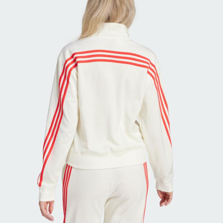 adidas Женская толстовка Originals Iconic с 3 полосками, мягкий флис, с круглым вырезом, черная IT4826